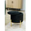 Afanasie 37cm Wide Velvet Tufted Circle Pouf Ottoman with Storage