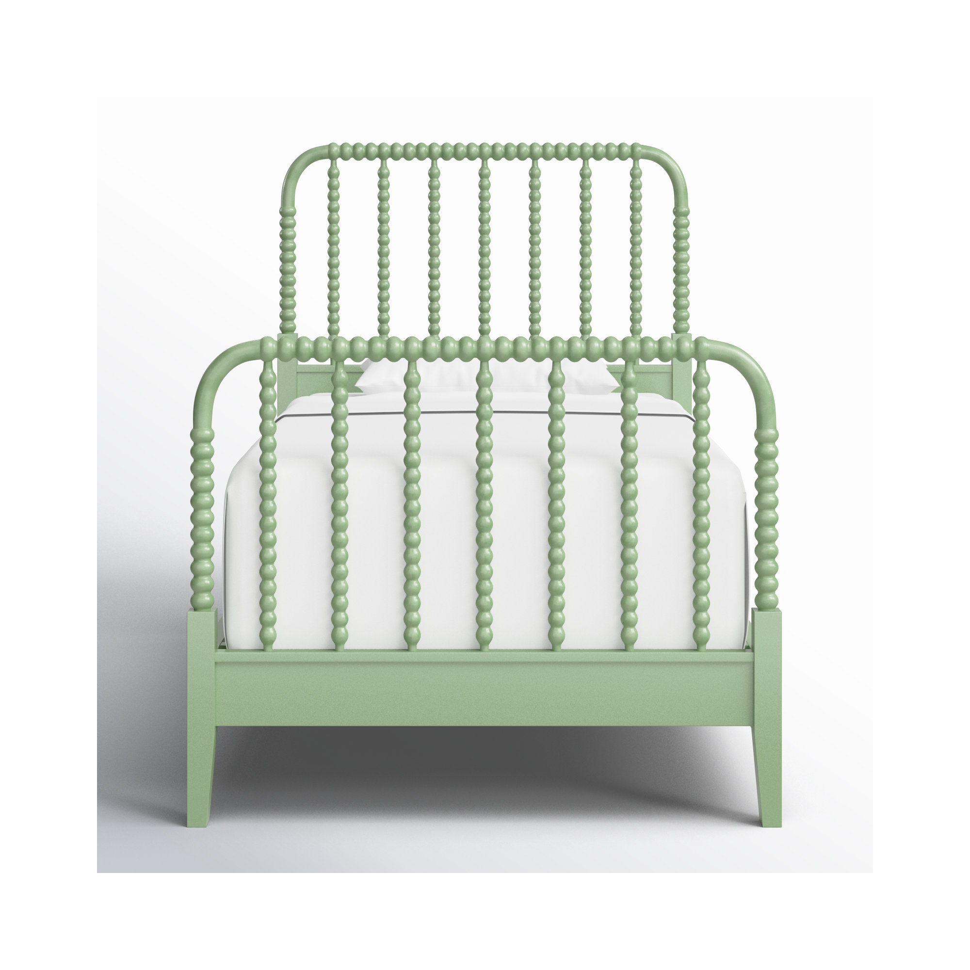 Louisa Solid Wood Spindle Bed, Twin, Pumice