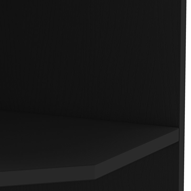 Étagère d'angle avec ports et prises USB Darley, Noir