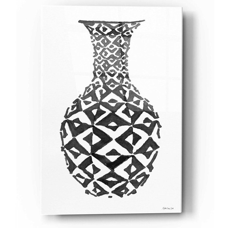 «Tile Vase 1» par Stellar Design Studio, art mural en verre acrylique, H 16 po x l 12 po x P 0,13 po