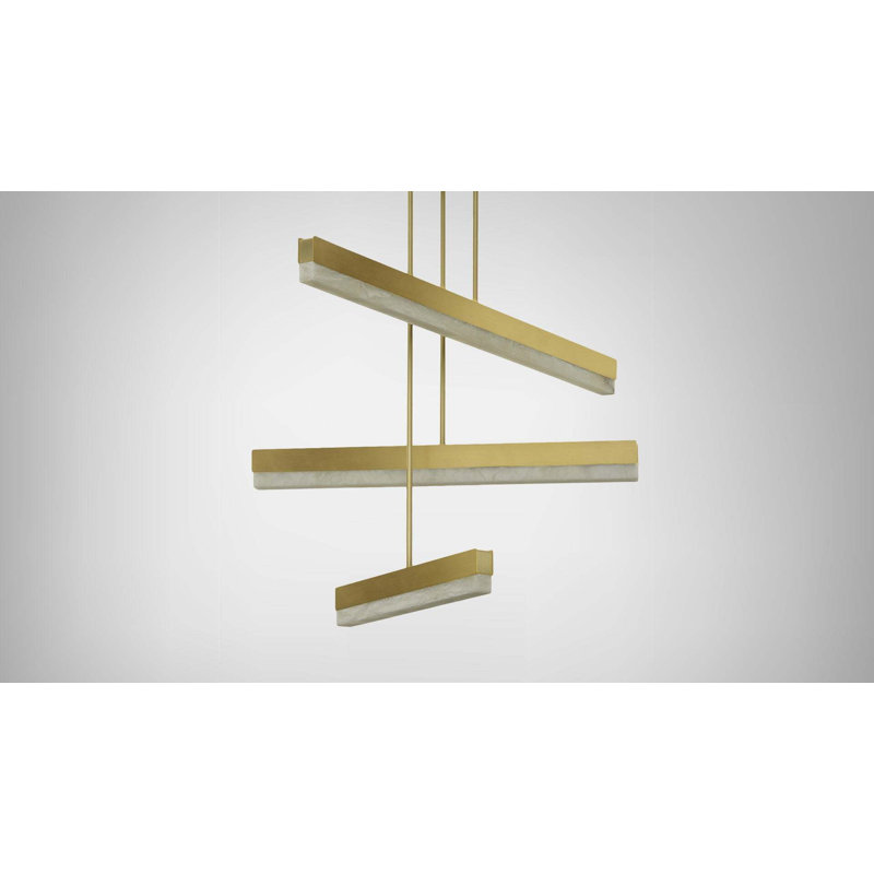 Artes 3 - Light LED Chandelier, Satin Brass