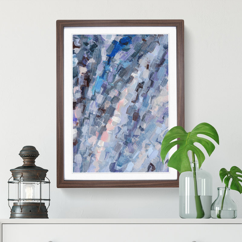 Fantasy Forever Abstract 1 Piece Single Picture Frame Painting, 34cm H x 25cm W x 2cm D, Walnut