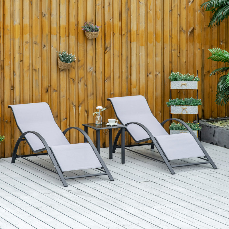 Hobscheid 169cm Long Chaise Lounge Set