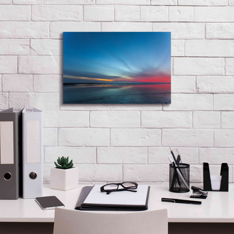 Epic Graffiti 'Blue Hour' By Chris Moyer, Giclee C Blue Hour by Chris Moyer - Wrapped Canvas Print, 12" H x 18" W x 0.75" D