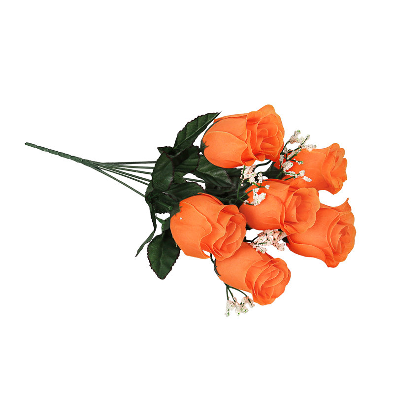 Bouquet de roses artificielles, Orange