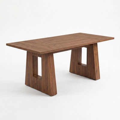 Farmhouse Dining Table 63" for 4-6, Rustic Rectangular Kitchen & Dining Room Table