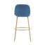 Blue And Gold Metal Of 2, Frame, Footrest For Extended Meals, Chair Shape, Solid Pattern, Spot Clean Finished Design, Low-Profile Back Dining, Construction, Foam Filler