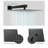 12 inch Shower Faucet System Wall Mounted Rainfall Shower Head with Handheld Sprayer Waterfall Tub Spout and Rough-in Valve-88137882