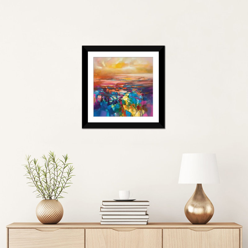 « chromodynamics i », reproduction sur toile, Papier d'art encadré noir, Blanc, H 16 po x l 16 po x P 1 po