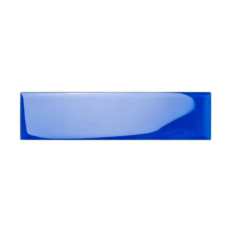 3" X 12" Glass Brick Look Subway Wall Tile, Blue