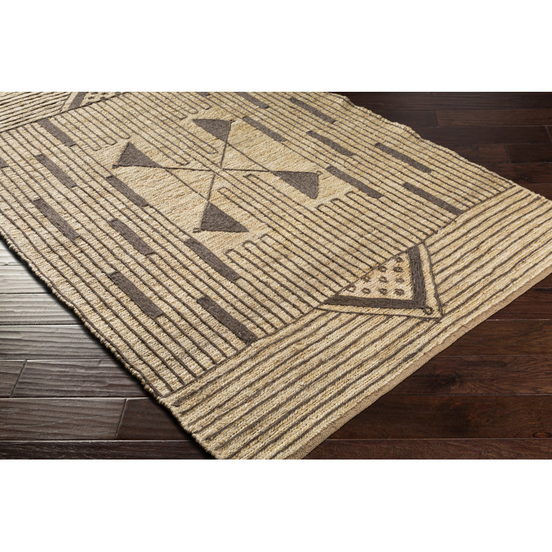 Boman Hand Knotted Southwestern Area Rug, Rectangle 5' x 7'6"