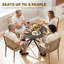 Table de salle à manger ronde pour 4 tables de cuisine avec pieds en acier brun vieilli-300397462-300397465-300397460