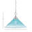 Chain Hung Pendant Shown With 16" Teal Crystal Glass-32466090