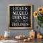 Mixed Drinks - Reproduction d'art textuel sur toile encadrée-883699165-883699166