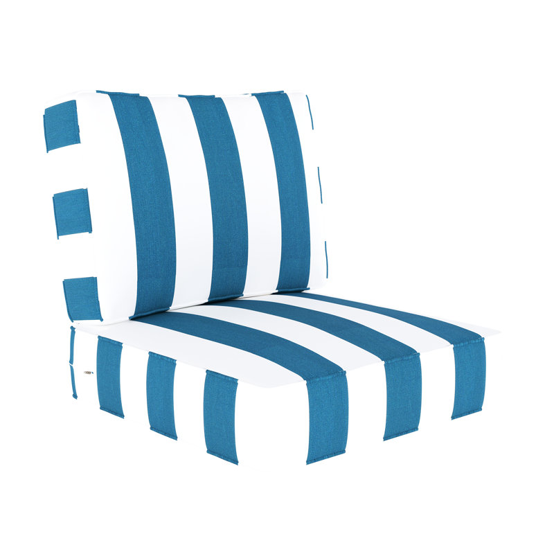 Wayfair Custom Outdoor Deep Seating Cushion With Sunbrella Fabric, Canvas Flax Sunbrella® Canvas, 24" x 24"