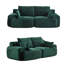 Canapé 2 places moderne en mousse à mémoire de forme avec tissu en velours côtelé pour salon, sans assemblage, causeuse profonde avec coussins-1410429967