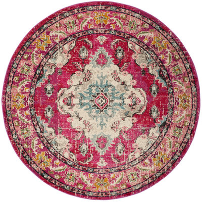 Tibbetts Persian Inspired Pink Area Rug