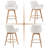 Lovetro Swivel Full Back Arms Upholstered 26.6"H Counter Stool with Solid Rubberwood Frame and Gold Footrest-1236094862