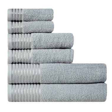 Shannan 6 Piece Turkish Cotton Hand Towel Set (Set of 6) Charlton Home Color: White