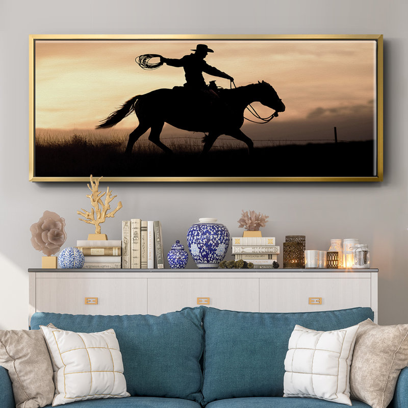 «Rope and Ride I», toile encadrée, H 20 po x l 50 po