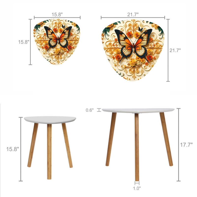 Ensemble de 2 tables basses gigognes Triangle