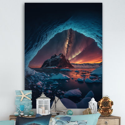 " Aurora Borealis Magical Northern Lights III " Mixed Media Print