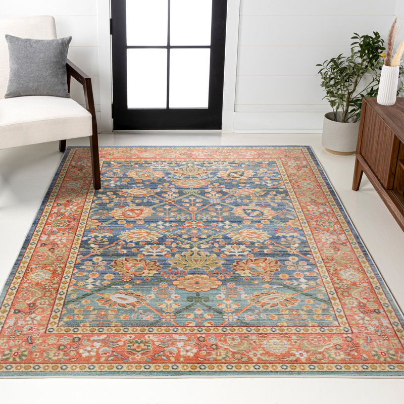 Tapis moderne prune / terre cuite Eglinton, Rectangle 4pi x 6 pi
