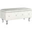 1pc Glam 38 Es Banc de rangement avec repose-pieds capitonné