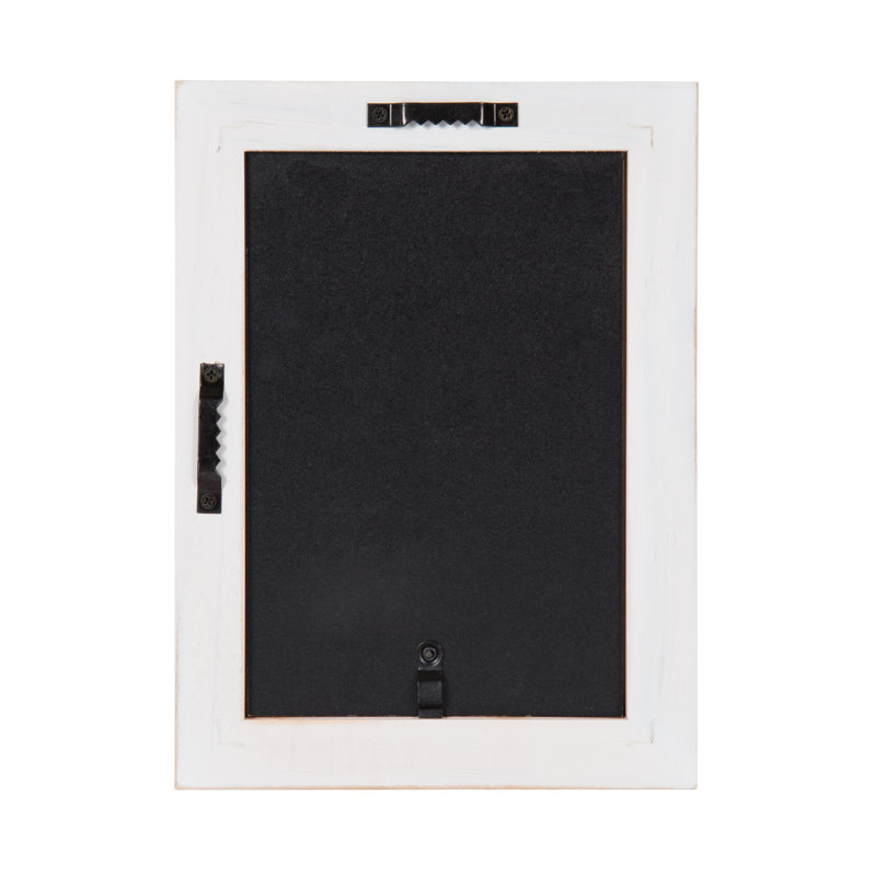 Rayburn Solid + Manufactured Wood Picture Frame - Set of 10 with Mat, Multicolored Coastal White