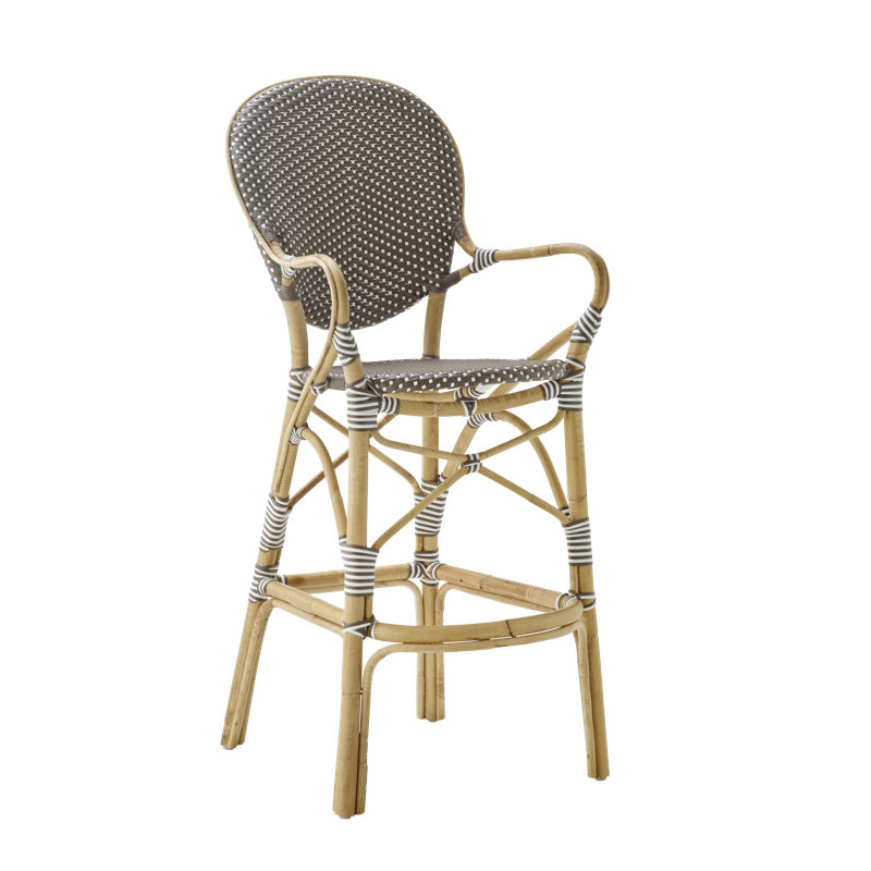 Popplestone Counter Stool, Cappuccino with White Dots