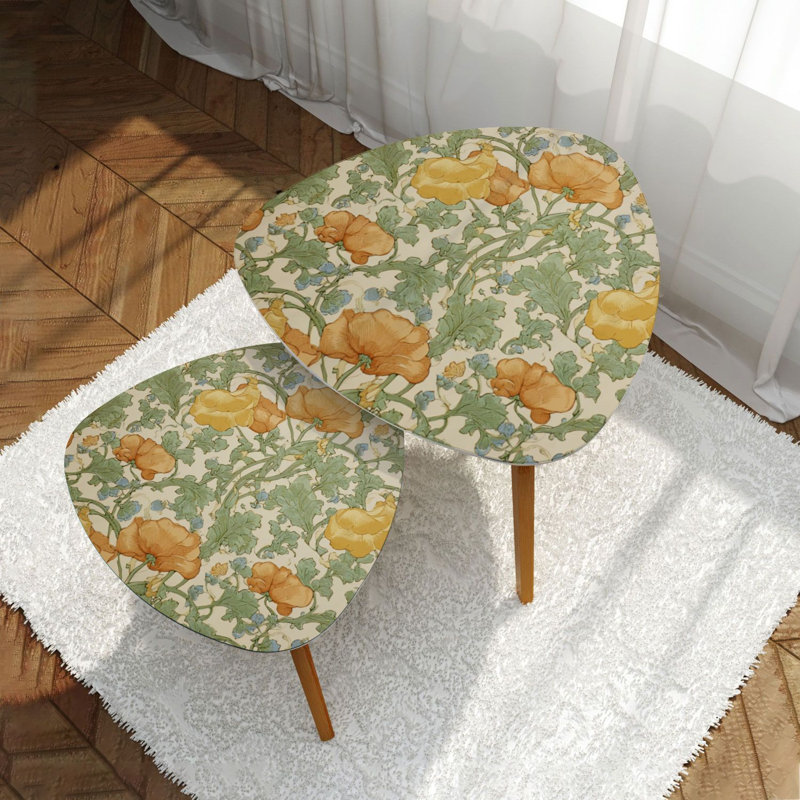 Ensemble de 2 tables basses gigognes Triangle