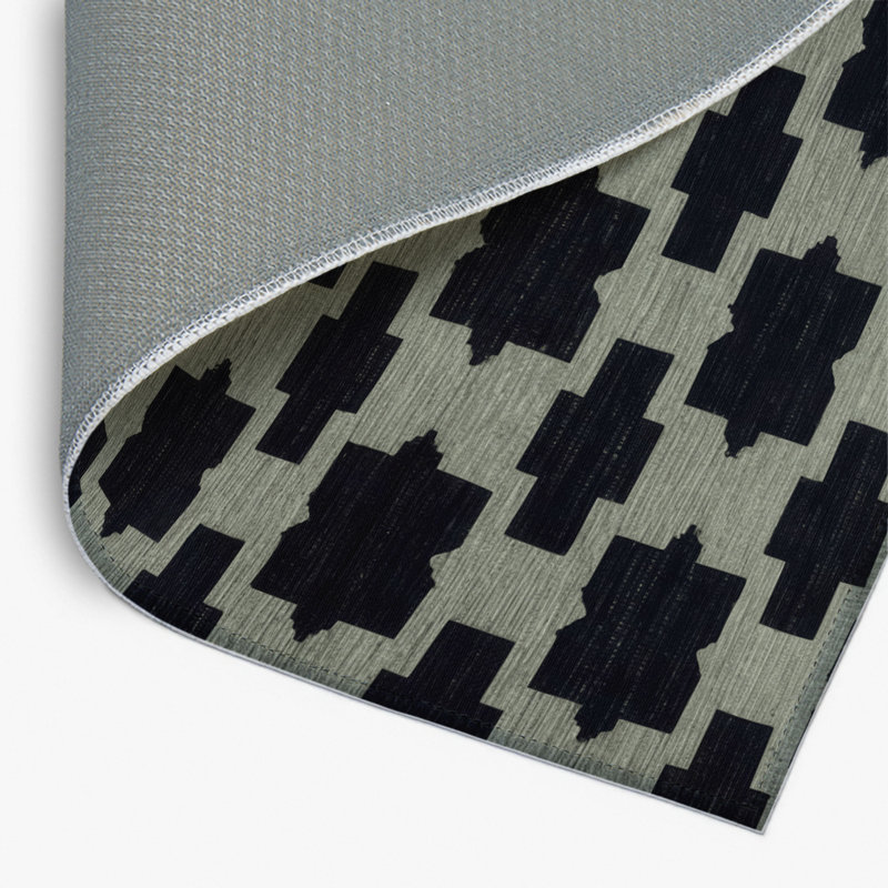Tapis gris intérieur et extérieur Trellis, Rectangulaire 2 pi x 3 pi