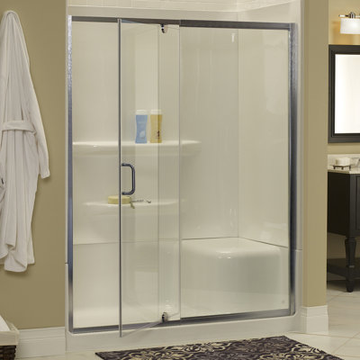Porte de douche pivotante sans cadre 48 "x 69" Cove