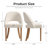 Engstrom Upholstered Dining Chairs Set Of 6, Modern Dining Room Kitchen Side Chair With Padded Seat & Wood Legs, Cream-1401313527-1401313524
