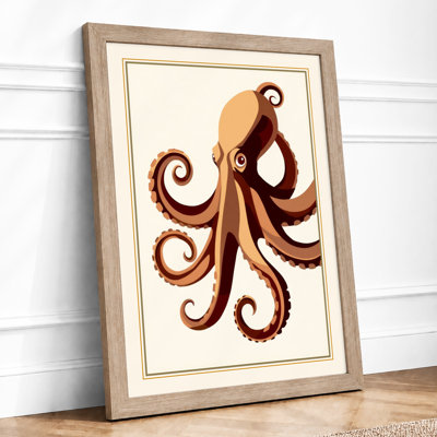 Golden Octopus Botanical - Print