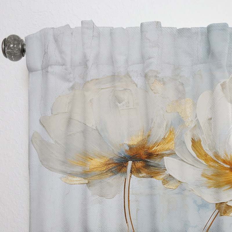 Arkell Ranunculus Radiance Treasure IV - Traditional Curtain - Velvet Room Darkening - 1 panel, 52" W x 120" L