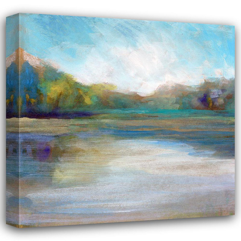 «Red Barrel Studio® Stellar Design Studio», art sur toile tendue: Mid Day Pond I, H 28 po x l 28 po