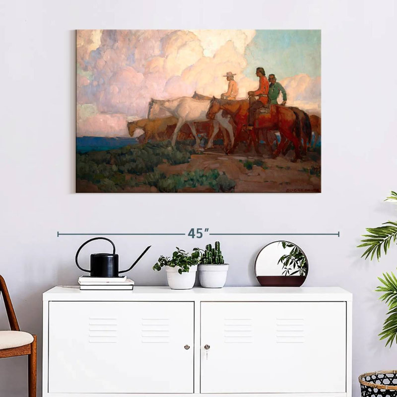 Lelar Navajo Range Riders, 26" H x 39" W