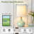 14" Modern Green Ceramic Small Table Lamp with Pre-Assembled Shade-128308816
