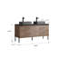 Meuble-lavabo double 60 po avec meuble-lavabo Carlon
