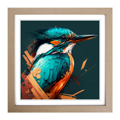Kingfisher Graphic Art - Framed Print
