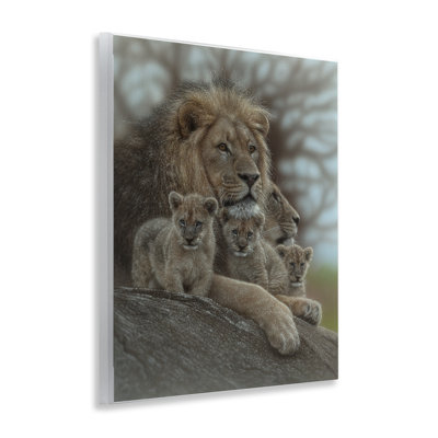 Family Family Lion Cubs, plaque murale par Collin Bogle