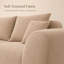 Canapé d'angle modulaire 4 places 118 po avec assise profonde et accoudoirs arrondis - Beige-258624161