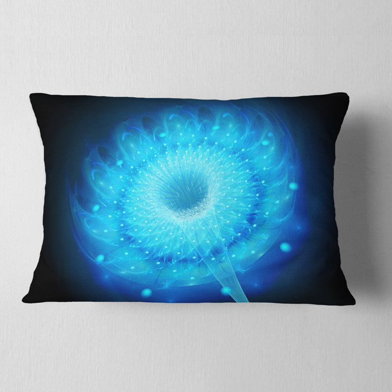 Coussin lombaire floral à fleurs fractales