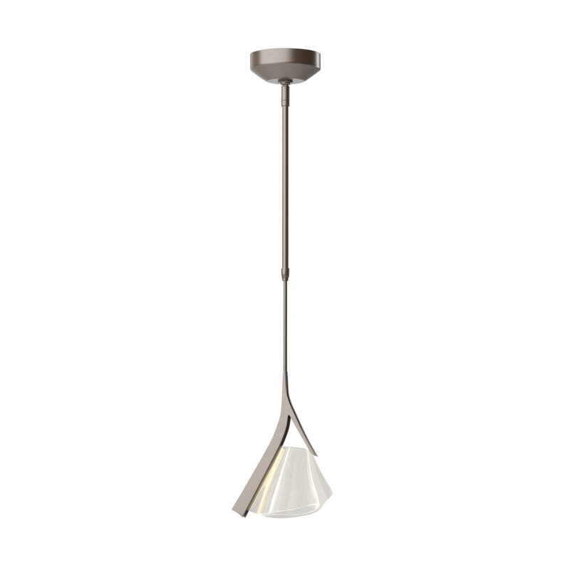 Luminaire suspendu simple à 1 lumière Mobius, Bronze