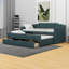 Lit de jour simple tapissier avec couchette et tiroirs.-336696554