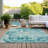 Washable Floral Indoor / Outdoor Rug-1336922803