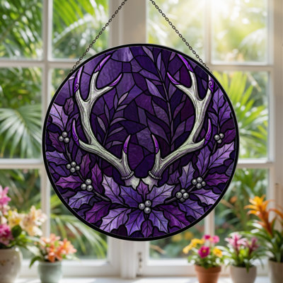 Panneau de vitrail Antler