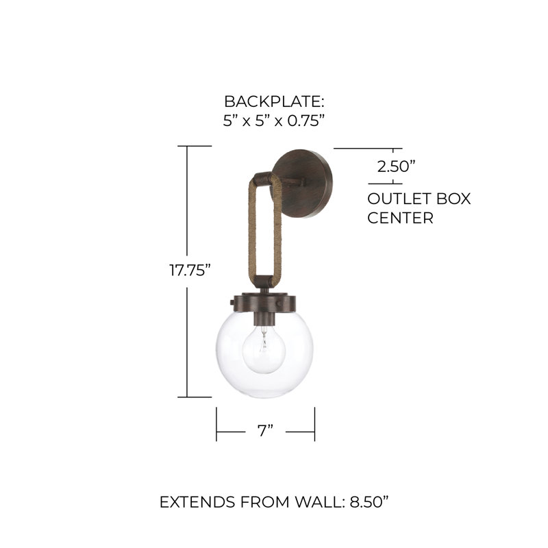 Beaufort Armed Sconce, Nordic Gray