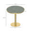 Table bistro ronde de 31,5 pouces avec plateau en faux marbre et plateau en métal robuste, facile à assembler, diamètre de la structure en métal robuste-621375938